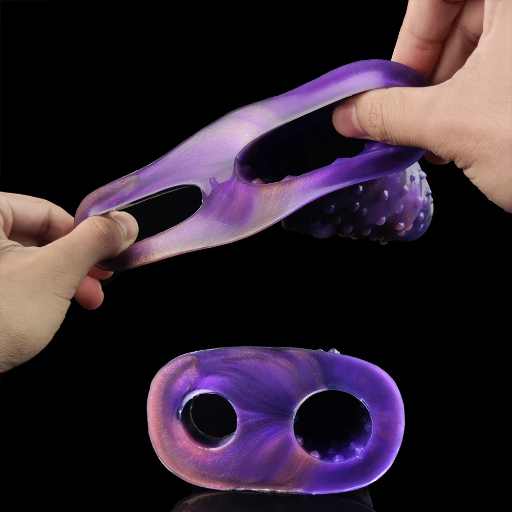 YOCY Thick Penis Cover Fantasy Dog Penis Sleeve Silicone Cock Extra Sex Toy For Adult Man Channel Penis Stimulator Masturbator