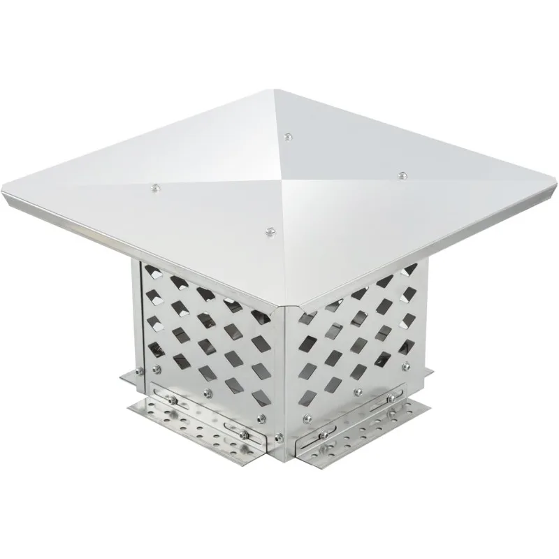 

Chimney , 9 "x 9" Chimney , 304 Stainless Steel Fireplace Chimney Cover, Suitable for mesh Flue Covers Outside Clay