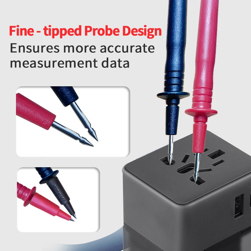 ZOYI Penguji Multimeter Canggih 1000V 10A Digital Multimeter Jarum Ultra Halus Kawat Kepala Pena Silikon Aksesori Multimeter
