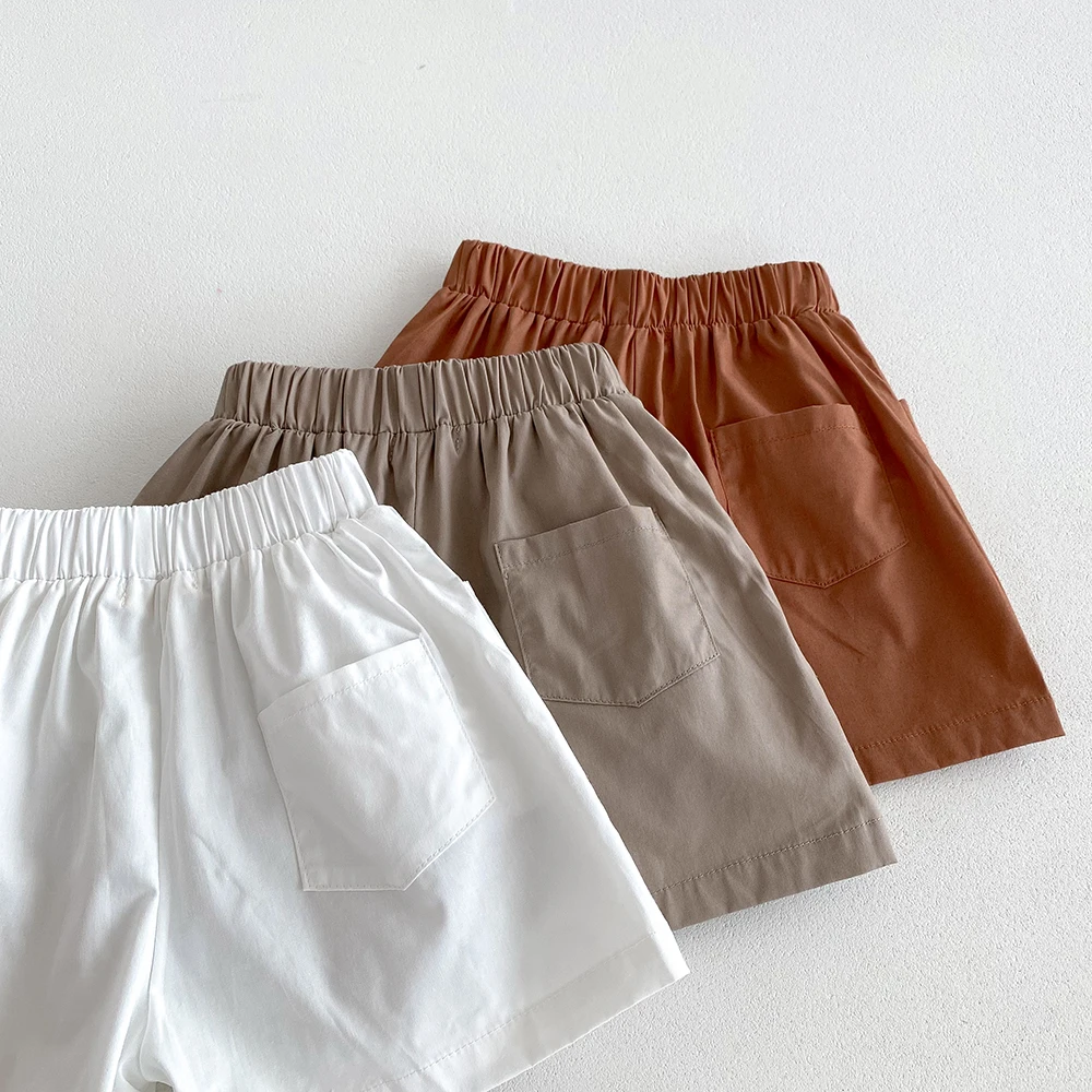 Vintage Baby Girls Boys Shorts Summer Cozy Cotton Breathable 3 Pockets Design Kids Short Pants Children Short Baby Bloomers