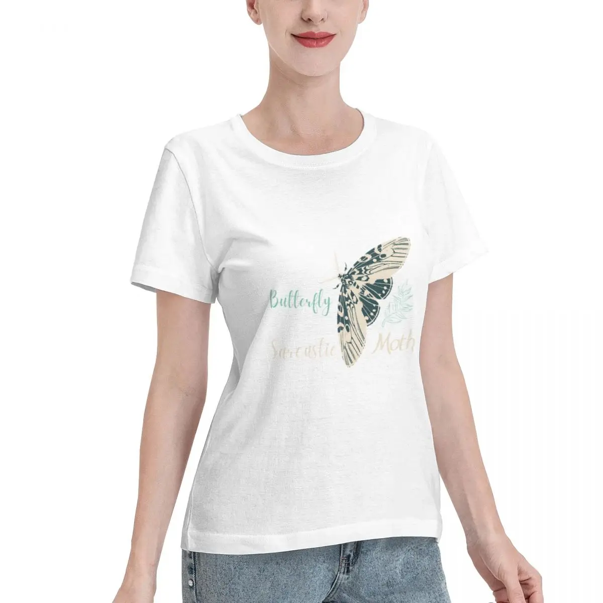 Limited Offer I M A Sarcastic Moth Green Beige Women's T-shirt Youthful Streetwear Tee