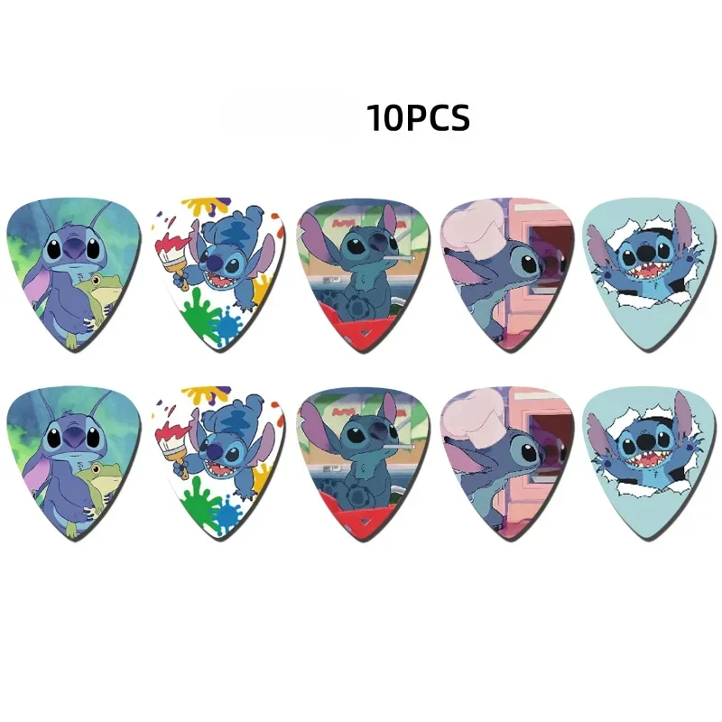 10 stks Disney Cartoon Stitch Gitaar Pick Akoestische Gitaar Bas Ukelele Levert Leuke Anime Instrument Gitaar Accessoires Geschenken