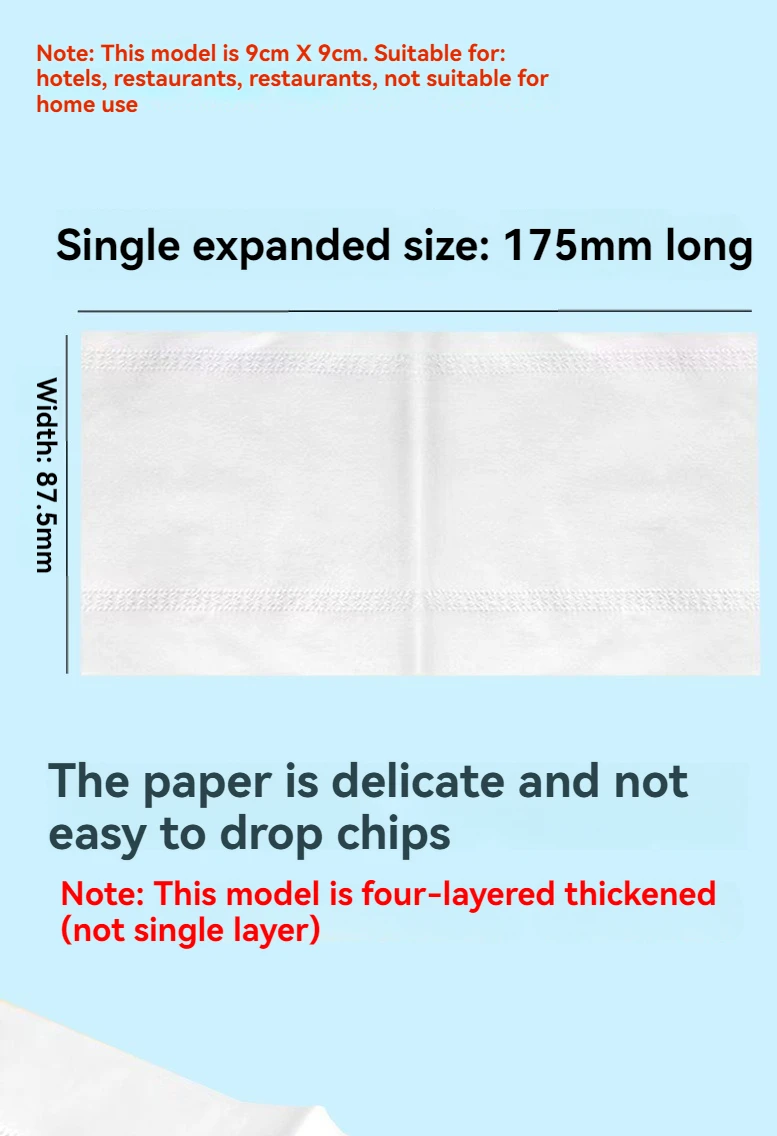 10 packs of 600 sheets high quality 4-layer mini cloth for face, toilet and napkin