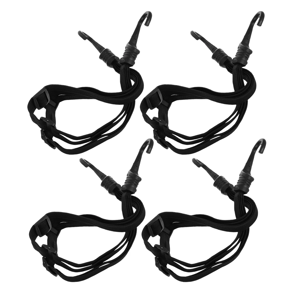 

4pcs Motorcycle Straps Elastic Bungee Cord Luggage Tie Down Adjustable Fastening Bungee Cord Bike Rubber Binding
