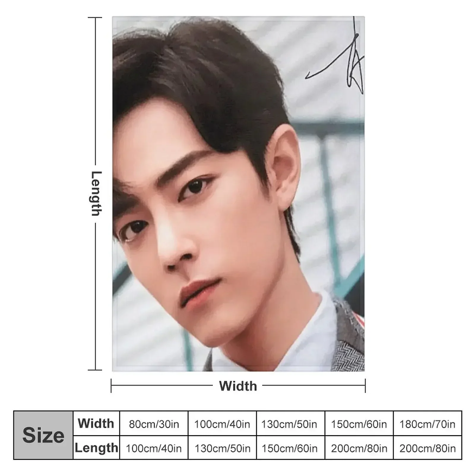 New xiao zhan with signature Throw Blanket warm winter Soft Bed covers Decorative Throw heavy to sleep Vintage Blankets