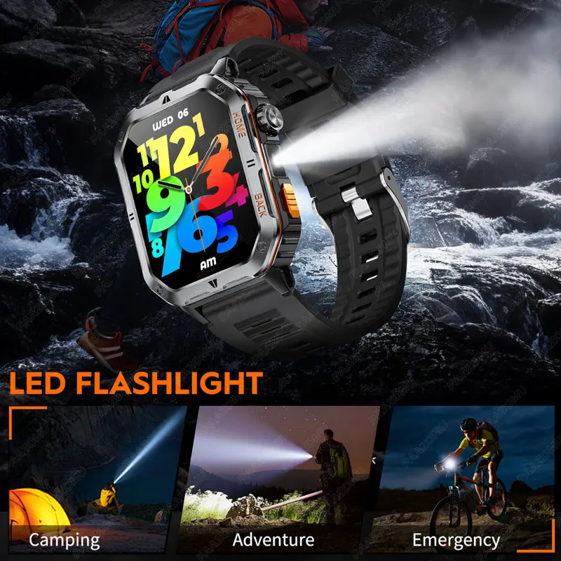 2025 New Smart Watch Men 1000mAh Ultra Large Battery 3ATM Professional Waterproof 2.01" HD Display Outdoor Sports Smartwatch Men - Image 2