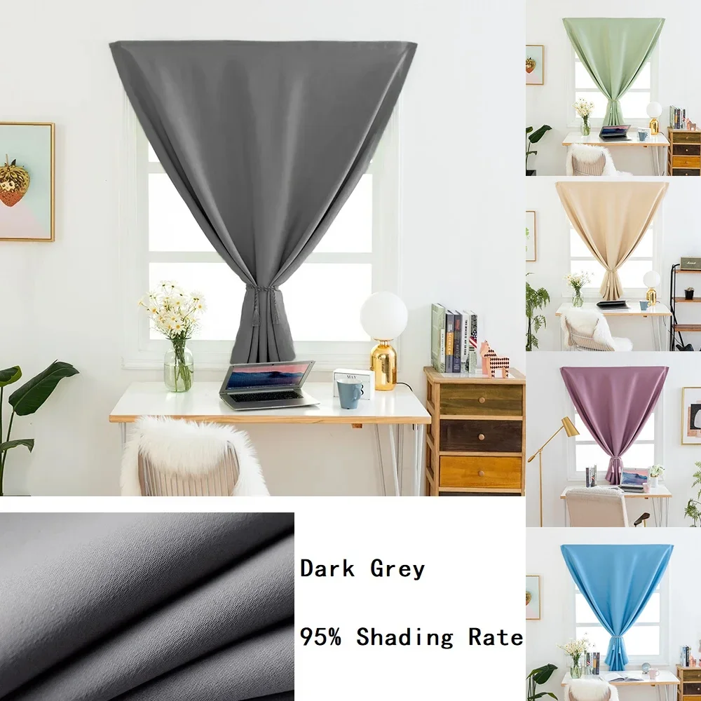 1PC Punch Free Magic Strap Blackout Window Curtains Anti UV Light Easy Install Self-Adhesive Shading Drapes Thermal Insulation