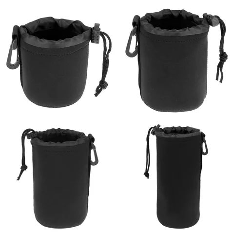 1pcs Camera Lens Bag Photography Lens Pouch Neoprene Waterproof Backpack Drawstring Protector Case for Most Digital SLR Camera
