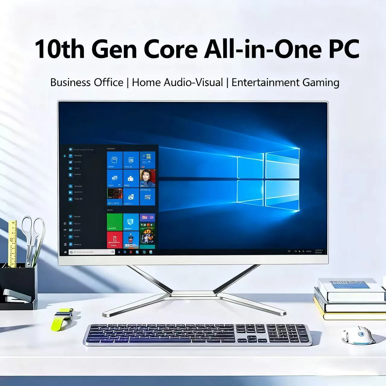 PC desktop all-in-one da 22 pollici i3 i5 i7 i9 Computer desktop da ufficio da 21,5 pollici per l'editazione domestica e in ufficio
