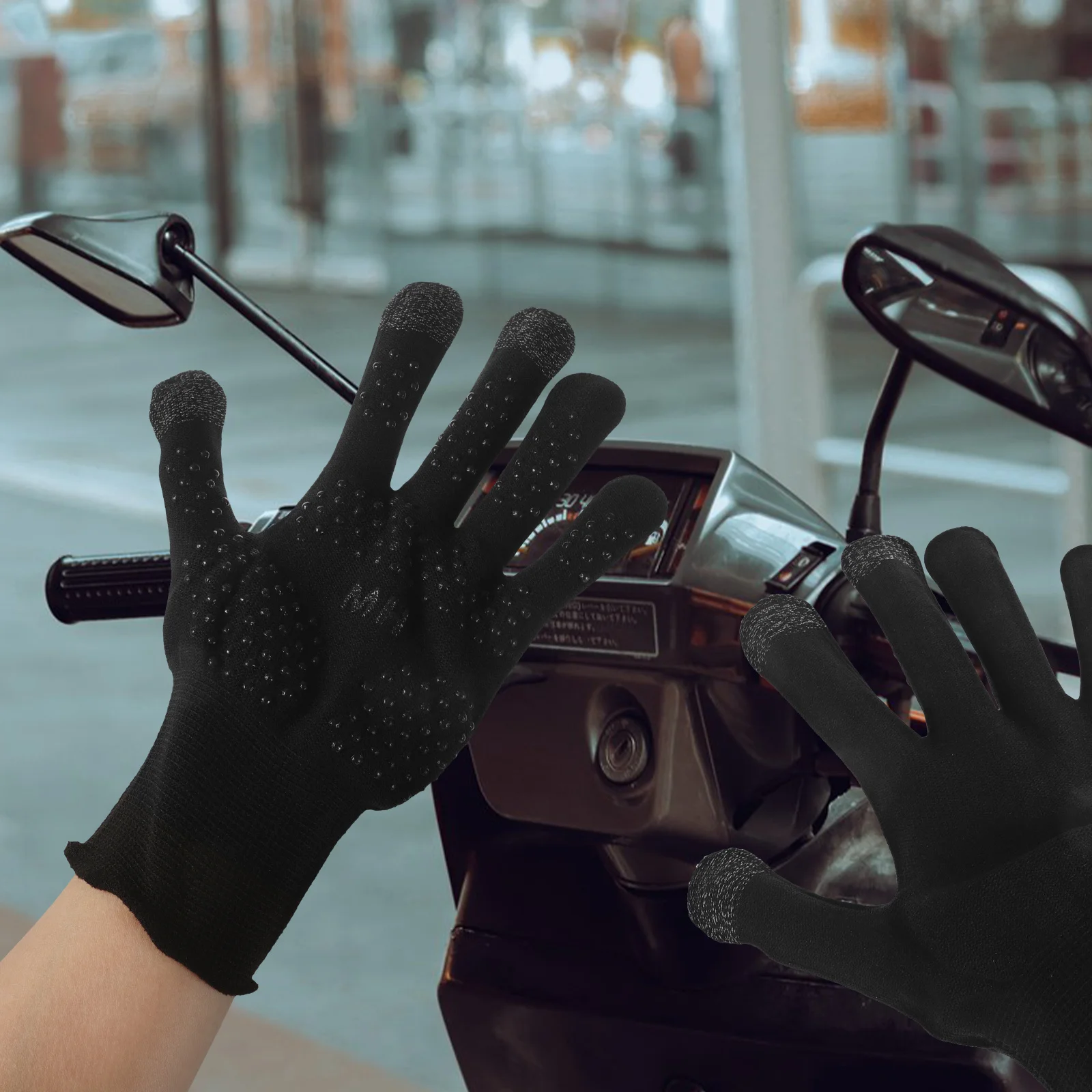 

1pcs Anti-Slip Sun Protection Cycling Gloves Breathable Bike Riding Gloves For Outdoor Sports Touchscreen Use