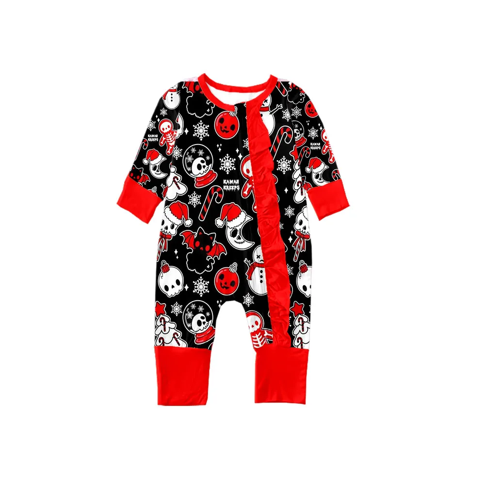 Christmas Bamboo style Newborn Baby romper Body Set Baby Cotton Soft romper Toddler Sleeping bag Kids Boys Girls pajama romper