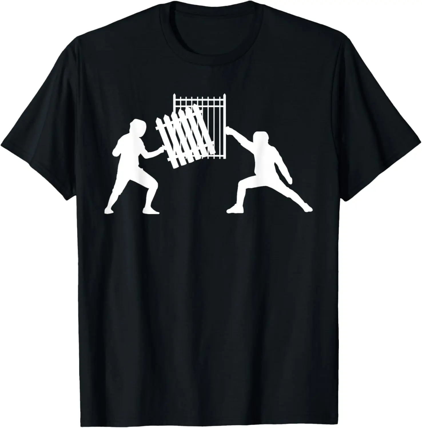 Esgrima Versus Gate Breaking Silhouette Camiseta gráfica Camiseta de manga corta transpirable para hombres y mujeres