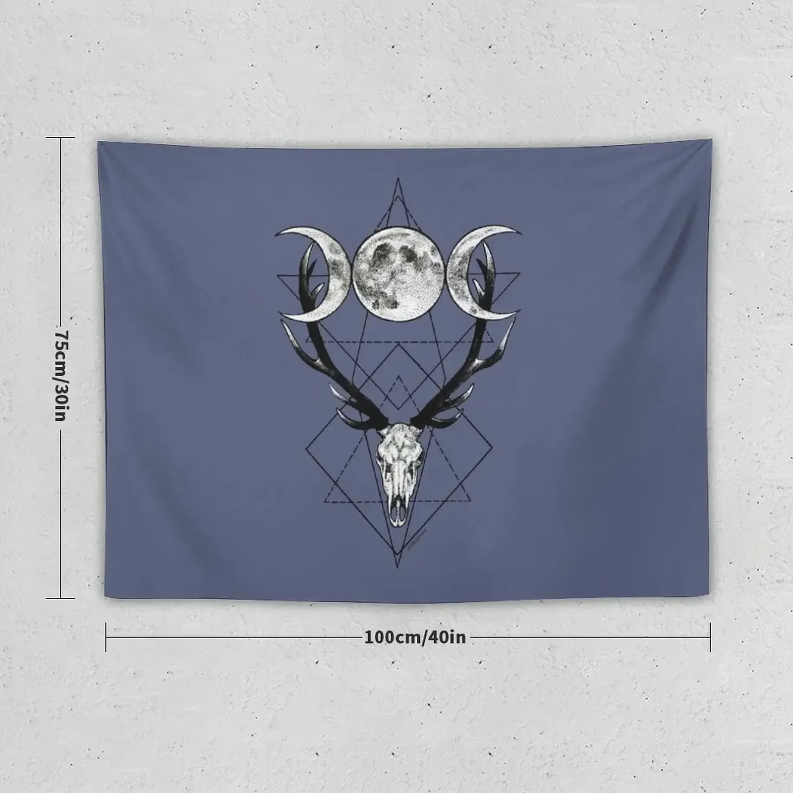 Triple goddess and horned god Tapestry Wall Decor Cute Room Decor Cute Decor Tapestry