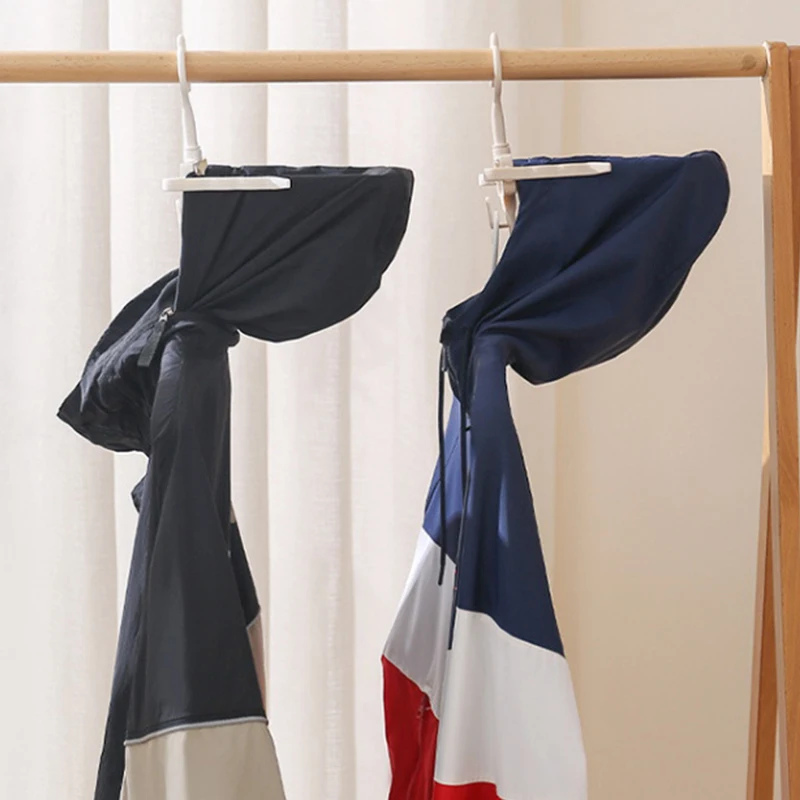 Multi-Purpose Foldable Hoodie Hanger, girar, dobrar, Windproof Secagem Rack, Clotheshorse Sweater, Rack de roupa retrátil