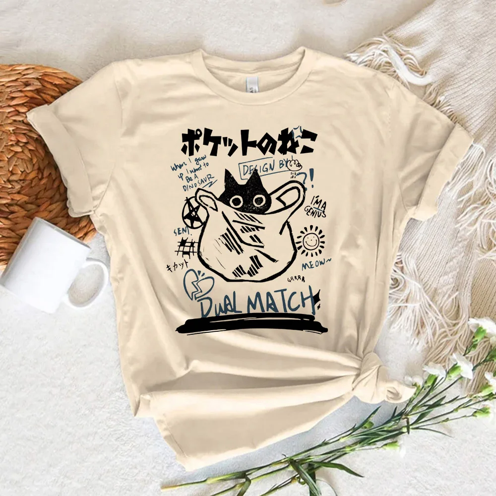 

Cute Cat tshirt women streetwear t shirt female designer y2k harajuku clothing