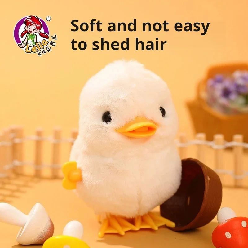 1Pcs Cute Wind Up Chick Plush Animals Toy Kids Boy Girl Stuffed Animals Chick Clockwork Walking Toys Children Fun Gifts