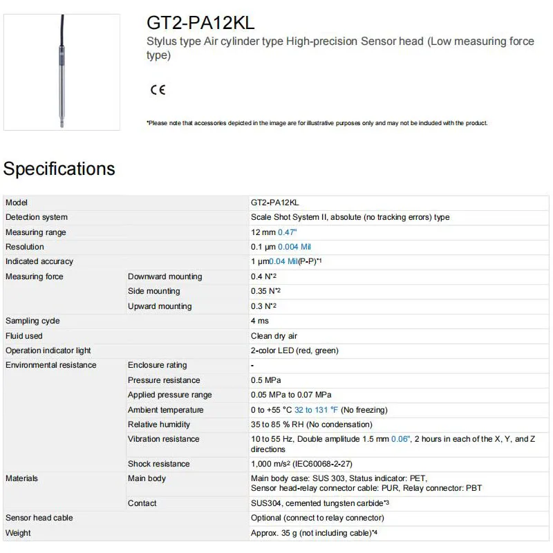Brand New Genuine GT2-PA12KL KEYENCE high precision contact digital sensor, 100% original warehouse stock