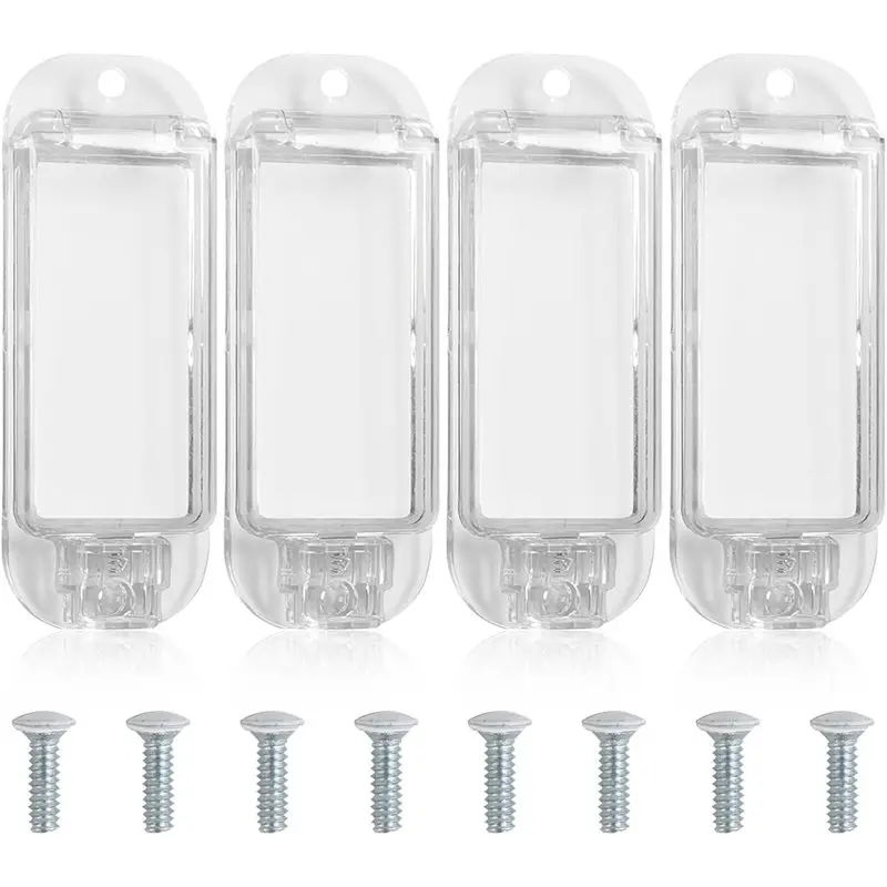 ABLK Child Proof Light Switch Cover Guard 4 Pcs, Rocker Wall Switch Guard Baby Proofs Safety Plate For Homes And Offices