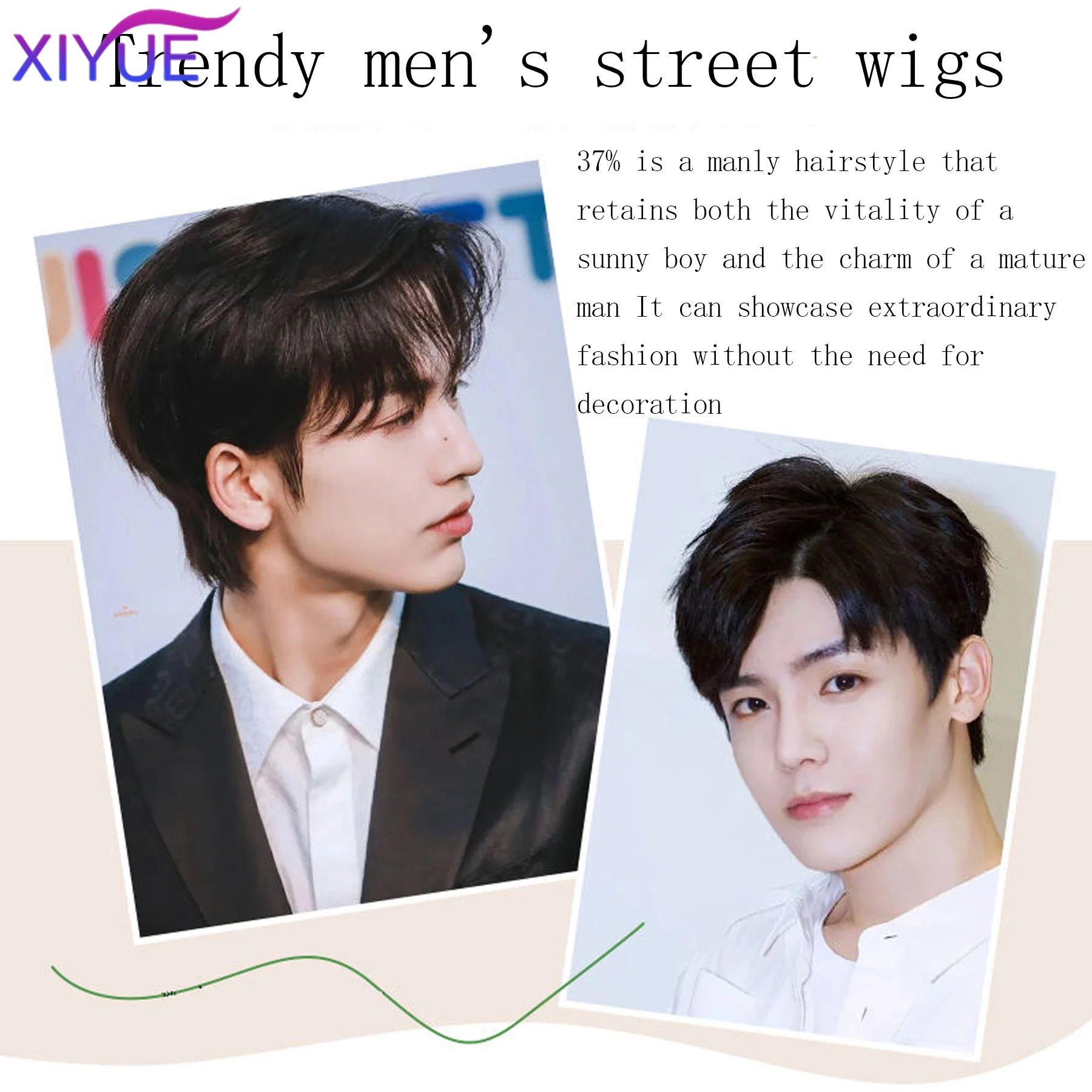 XIYUE Prosthetic Hair Male  Toupee Wigs for Man Replacement System Men's WIg Real Hair for Baldness Cover White Hair