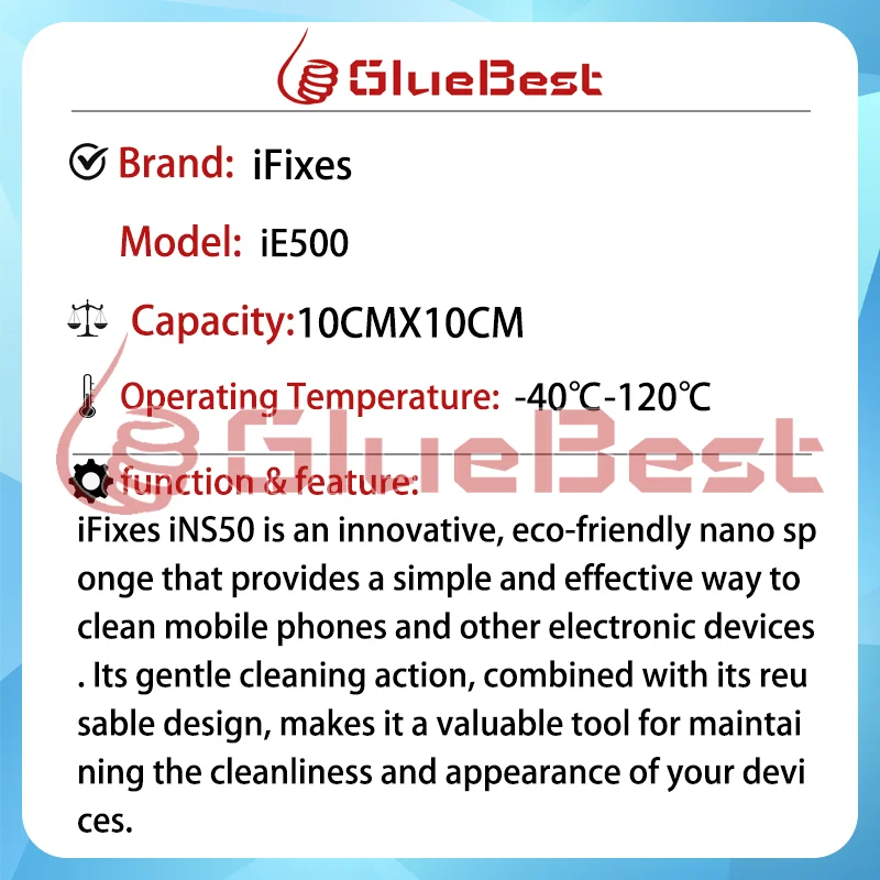 iFixes iNS50 Nano Sponge untuk Pembersihan dan Perawatan Ponsel Produk Asli