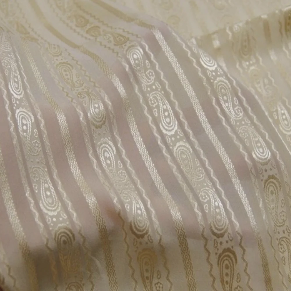 

Amazing Paisley Design Elegant Style Smooth Soft Feeling Good Material Silk Jacquard Fabric for Women Nice Veil Tippet Dress