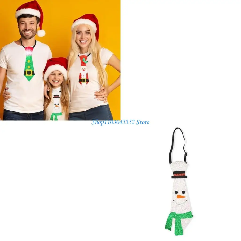 

Хорошее качество галстук с принтом новинка Хэллоуин Рождественская елка галстук снеговик сценические выступления аксессуар