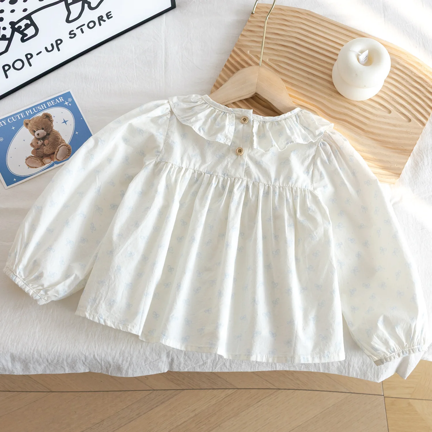 Girls' Shirt Spring 2026 New Foreign Style Children's Casual Shirt Spring and Autumn Girls' Embroidered Top