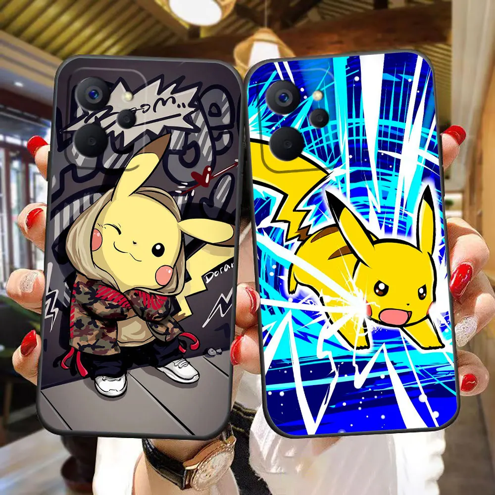 P-Pikachu ليتل ديناصور السلاحف جراب هاتف ل Realme 5 6 7 C11 C20 C30 C33 C35 C53 C55 C63 C65 C71 C75 GT NEO 2 NARZO 50 #2