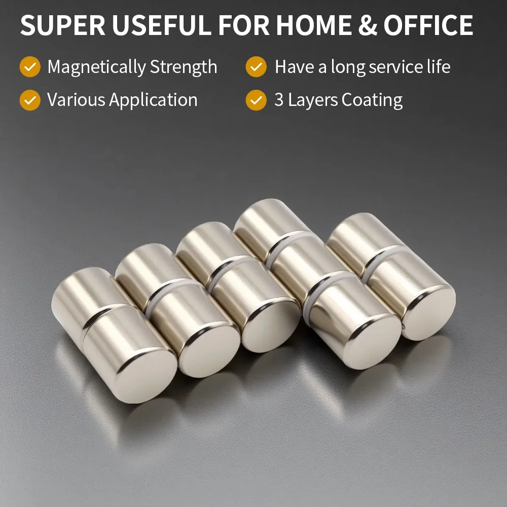 20X20MM imans مغناطيس الثلاجة المستديرة للمكتب السبورة أدوات مناسبة مكان العمل المنزلي ، إلخ 20*20