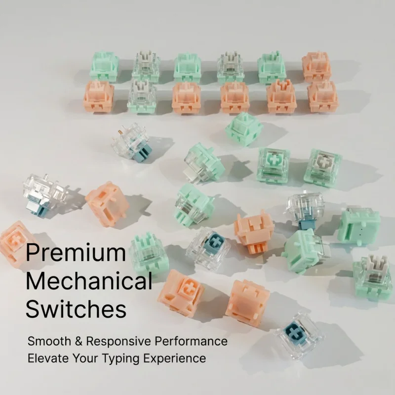 

Dustproof Magnetic Linear Switches for Mechanical Keyboards, 3-Pin, High Precision, Pack of 50/90 + 3 Matching Tools