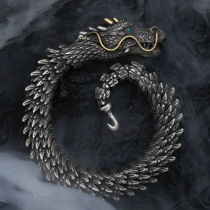 New Men's Dragon Bracelet Men Retro Domineering Trend Men's Bracelet Keel Cold Wind High Sense