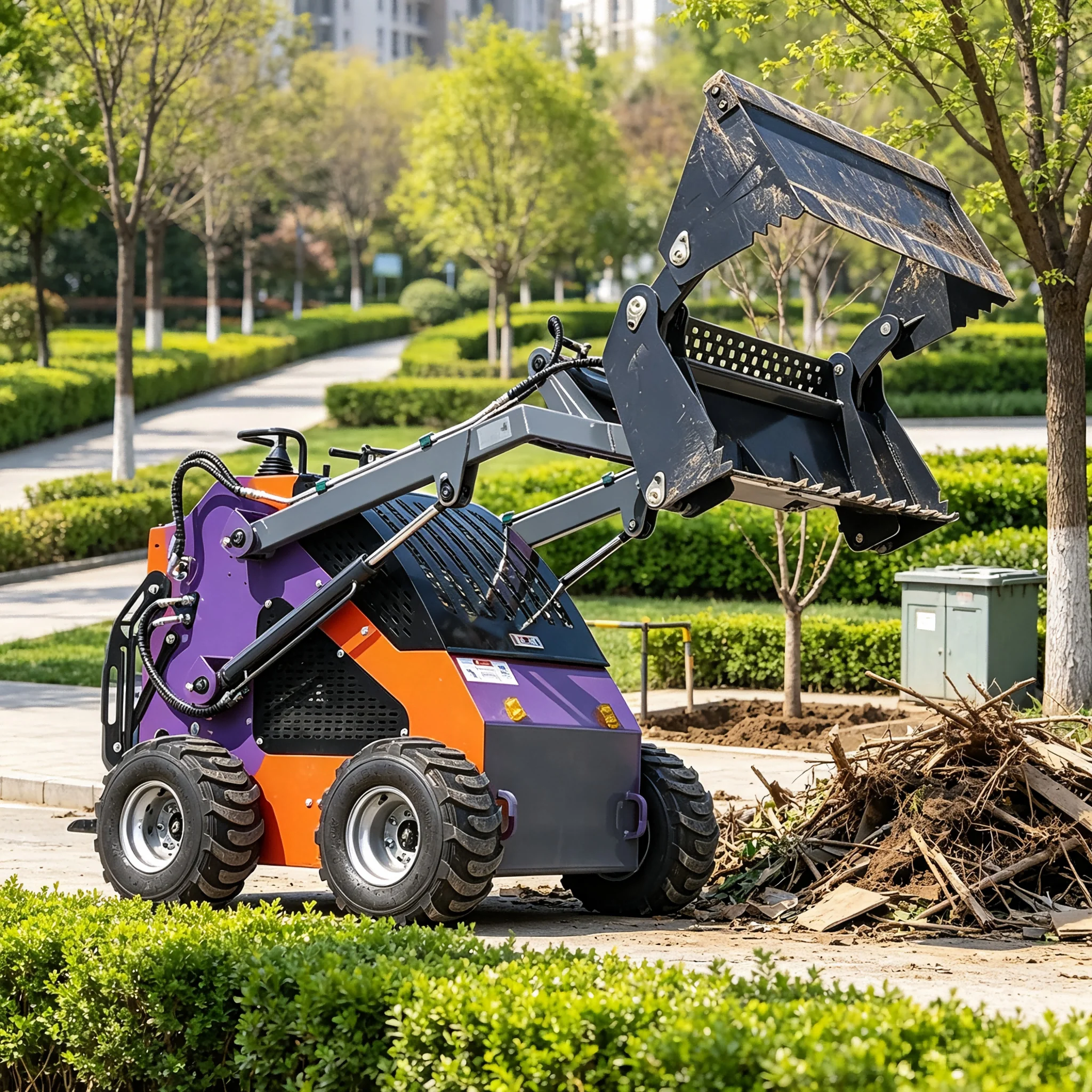 Cheap Mini Skid Steer Loader for Sale Diesel Mini Tracked SkidSteer Loader with Bucket Crawler Loader