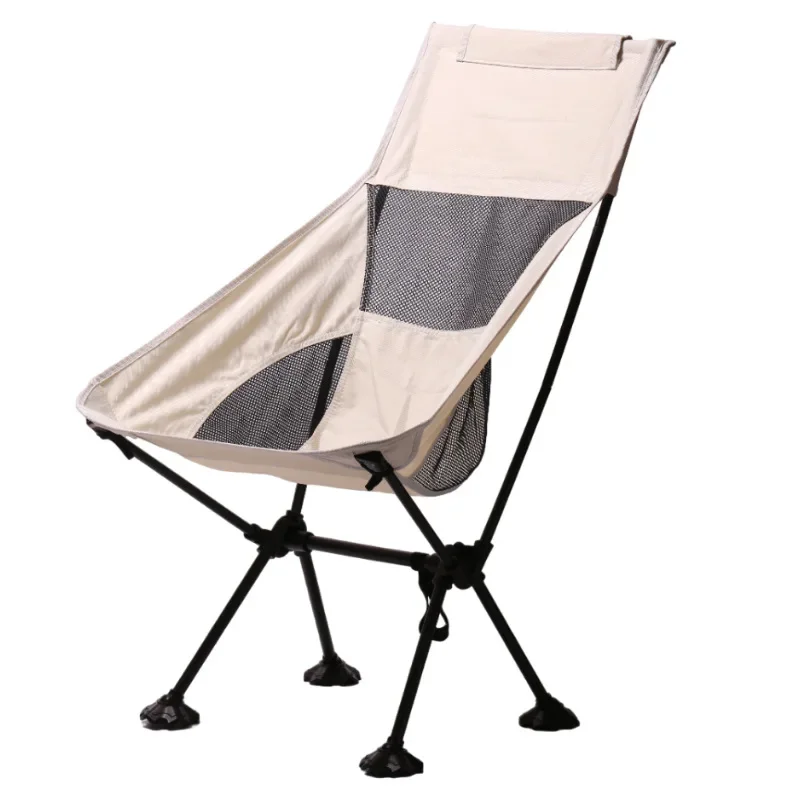 Outdoor Folding Chair Portable Fishing Chair with Backrest Chair for Camping Beach Essentials for Family Travel