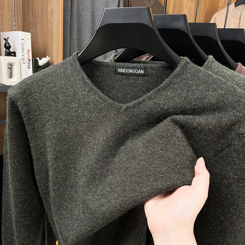 

Anti-pilling V-neck Sweater 2025 New Style Inner Wear Knitted Shirt Winter Clothing