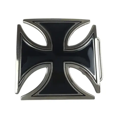 BuckleClub zinc alloy cool chopper cross belt buckle with shiny silver finish FP-03186 for 4cm width belt