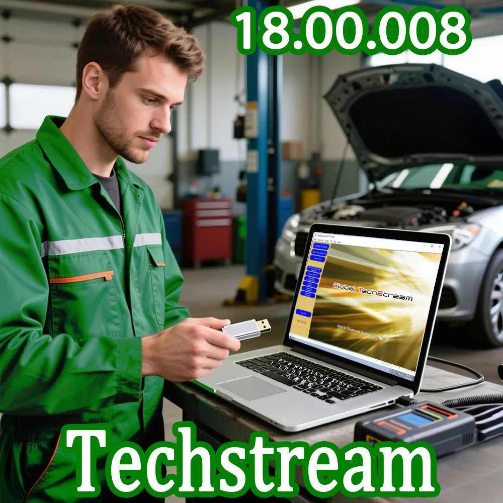 For TOYOTA Software MINI VCI TIS Techstream V18.00.008 V17 V16 Car Mini Vci OTC Scanner Diagnose Tool Auto Database Repair