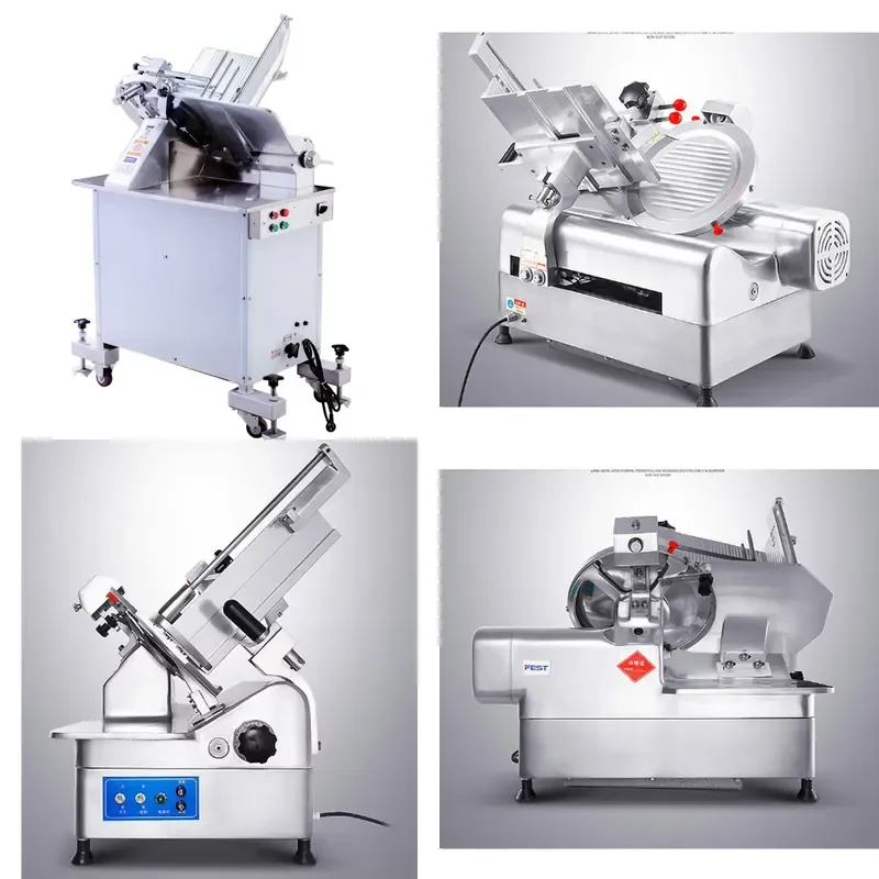 for Floor Vertical Commercial Slicer Automatic 14 inch Frozen Meat Lamb Roll Slicer