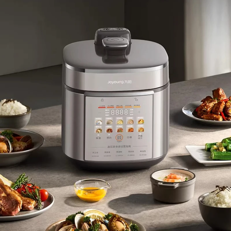 

Электрическая скороварка 5 л без покрытия с двумя внутренними чашами, умным таймером, многофункциональная, для домашнего использования