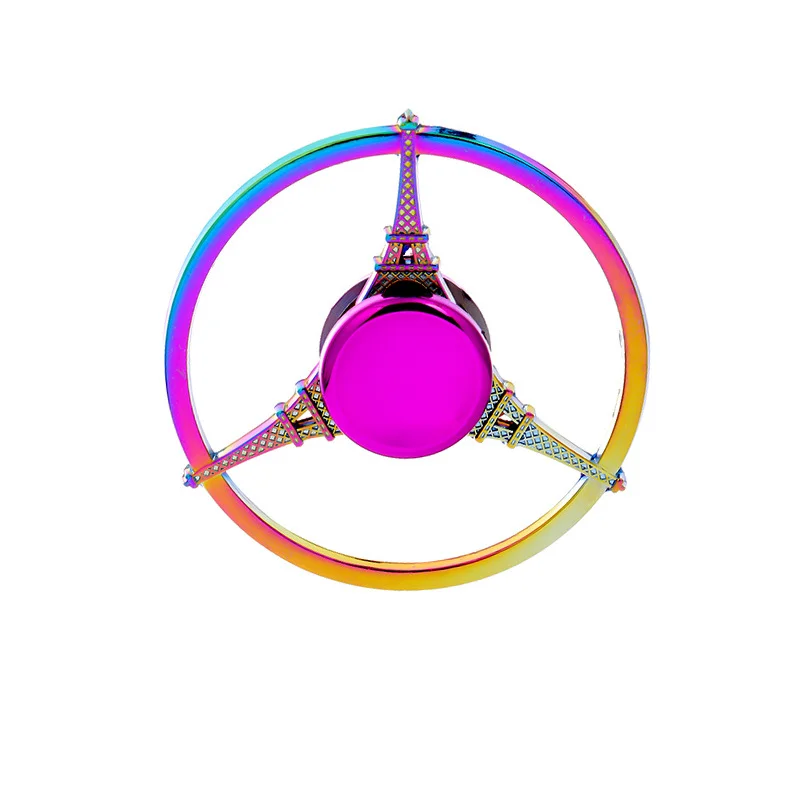 Rainbow Metal Spinner Colorful Finger Spinners Fingertip Gyro Toys Fidget Toys For Stress Anxiety Relief For Adults