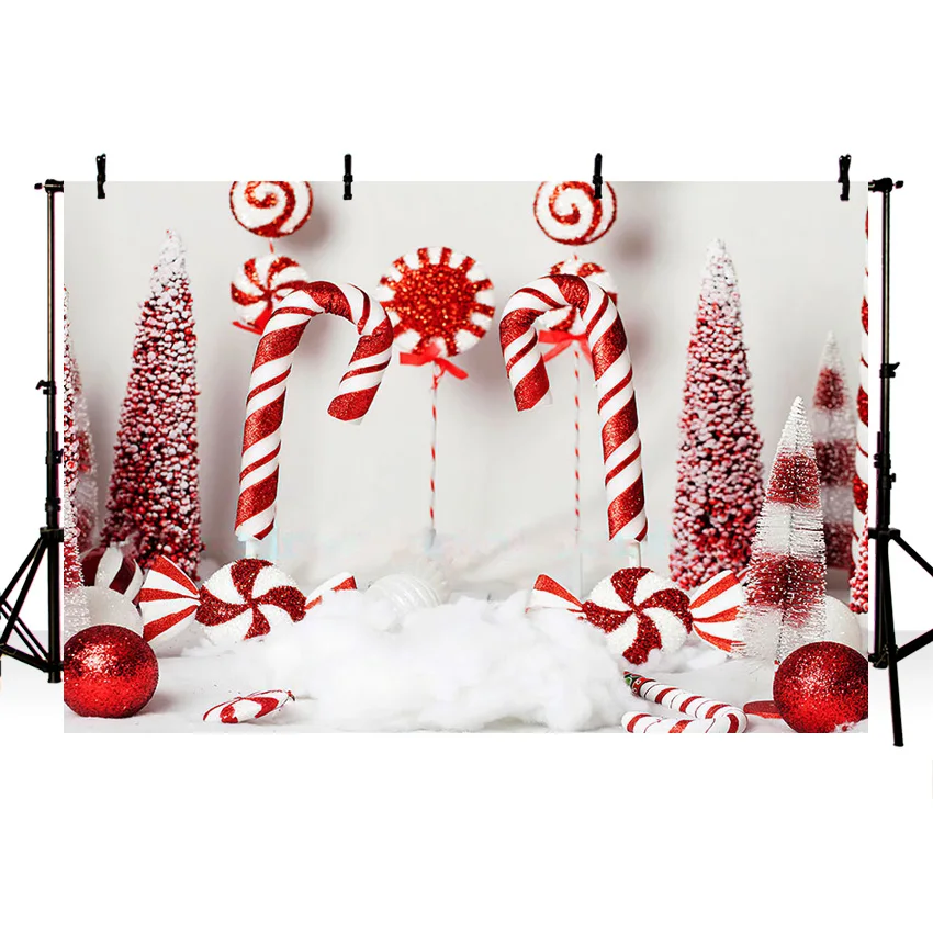 Giáng Sinh Kẹo Ngọt Thanh Phông Nền Xmas Cây Đồ Ngọt Trang Trí Trẻ Em Ngày Lễ Đảng Nền Chụp Ảnh Cho Để Chụp Phòng Thu