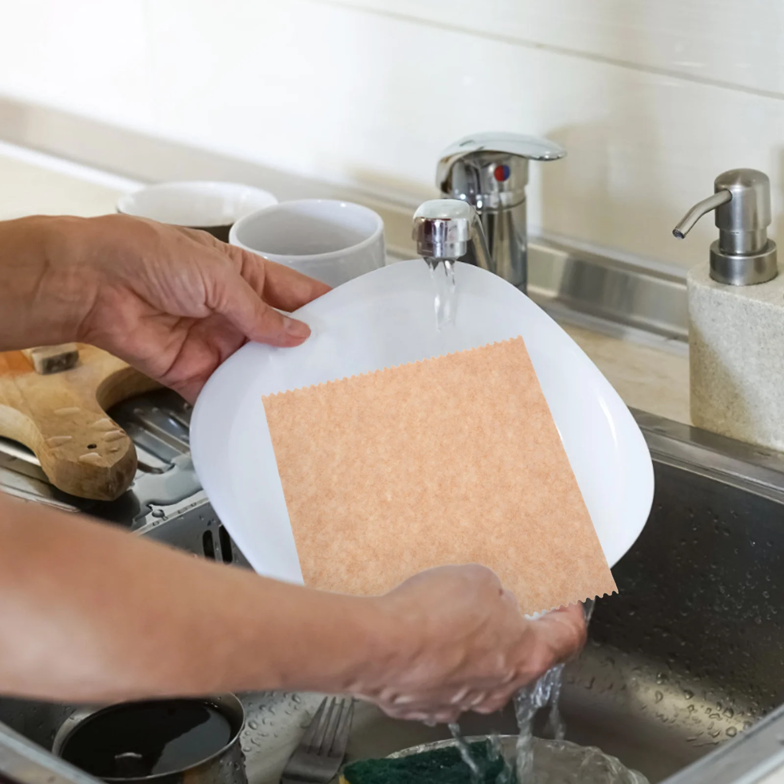 

10pcs Loofah Dish Cloth Ultrafine Fiber Kitchen Washing Towel Oil Resistant Reusable Scrubbing Pad For Dishes Cooktop Utensils