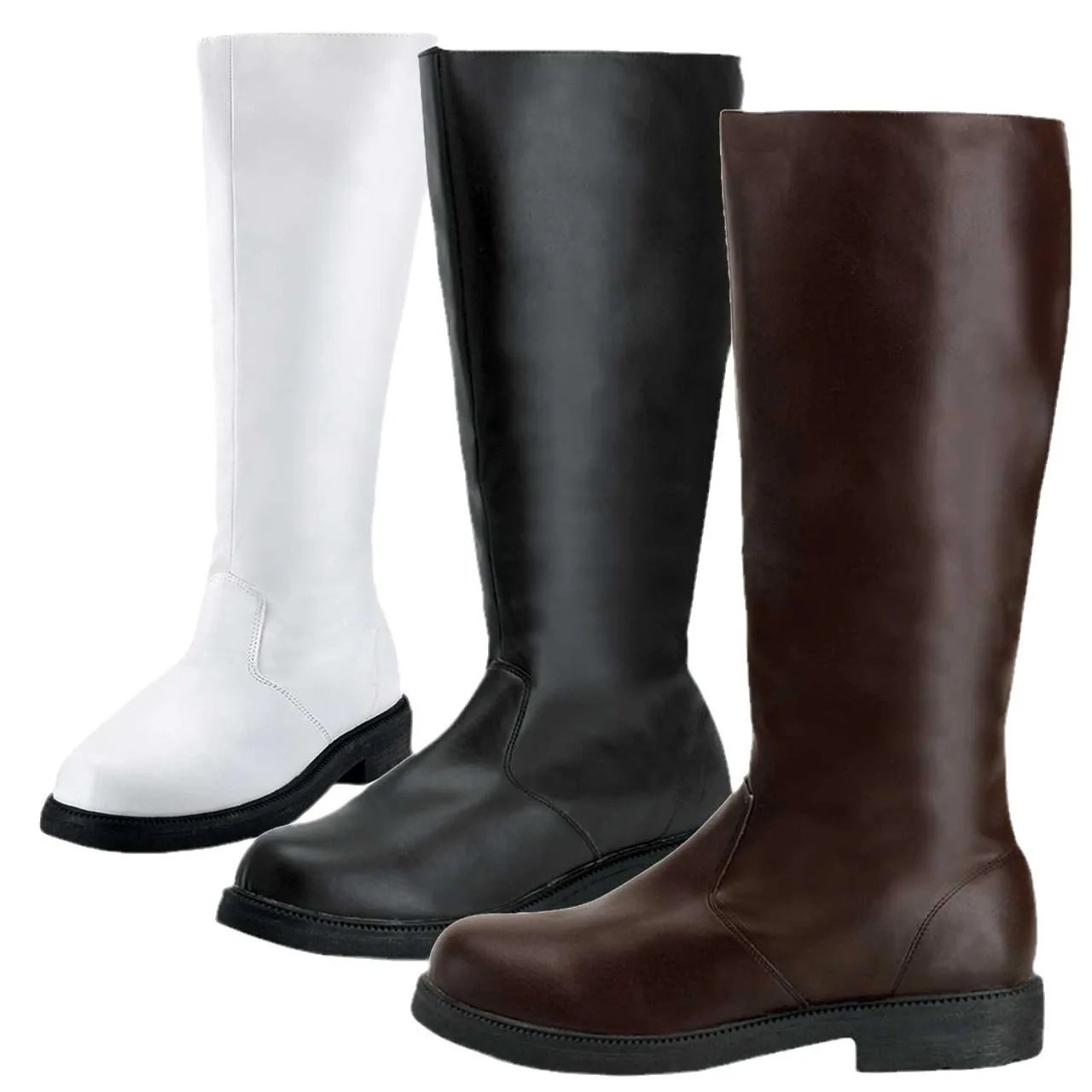 Medieval Knight Renaissance Multicolor Boots For Men Retro PU Leather Tall Boot Pirate Cosplay Halloween Carnival Party Shoes