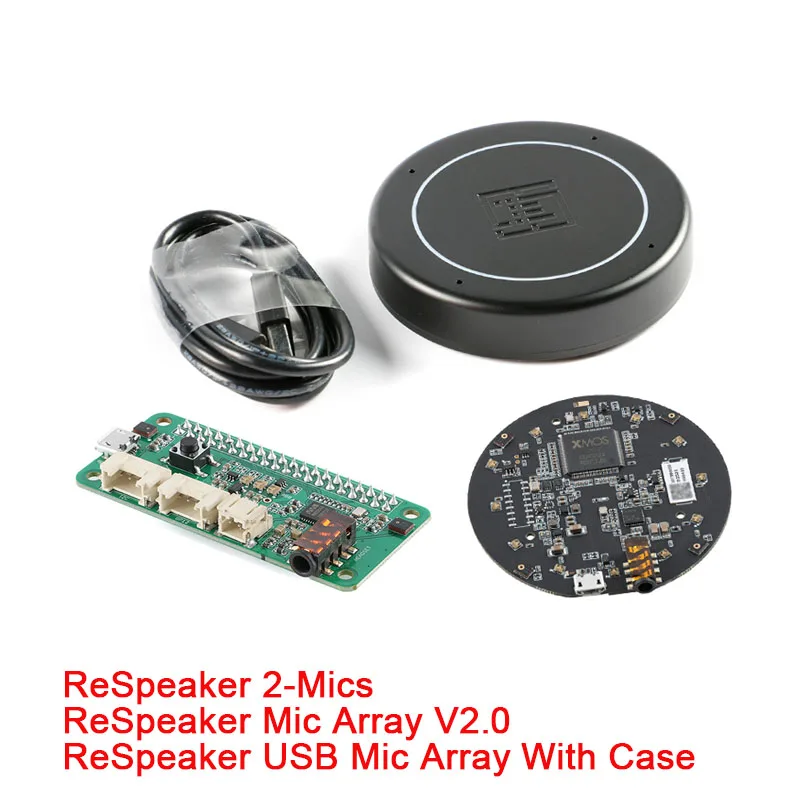 

Seeed ReSpeaker USB Mic Array V2.0 2-микрофонный микрофонный массив дальнего поля Интеллектуальная плата распознавания речи Акустика