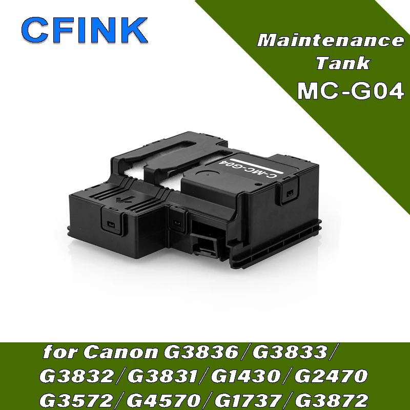 

MC-G04 MC G04 Картридж для обслуживания, совместимый с резервуаром для отработанных чернил Canon G3836 G3833 G3832 G3831 G1430 G2470 G3572 G4570