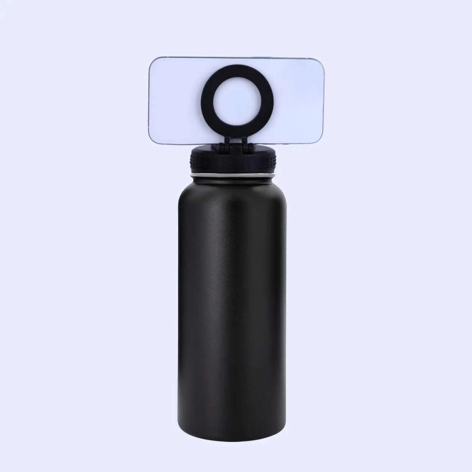 Insulated Water Bottle with Phone Holder 1000ml Leakproof Sports Water Bottle Drink Bottle for Office Trip Outdoor Gym Household