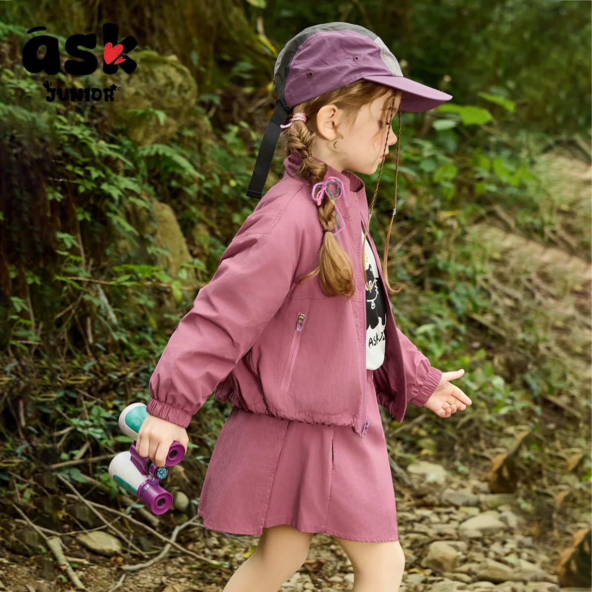 اسأل مجموعة تنورة خارجية كاجوال خفيفة الوزن للفتيات الصغيرات مكونة من قطعتين #6