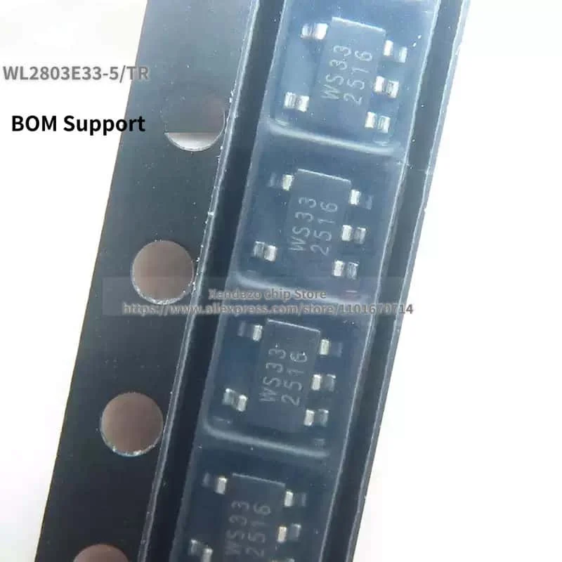 10pcs/lot WL2803E33-5/TR WL2803E33 Silk screen printing WS33 SOT23-5 package Original genuine