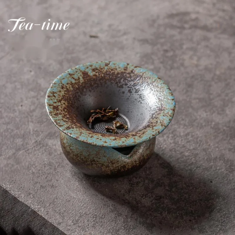 Coarse Pottery Ceramic Tea Infusor Antique Tea Leak Holder Mug Tea Strainer Tea Strainer Tea Soaking Tea Filter Tea Accessories