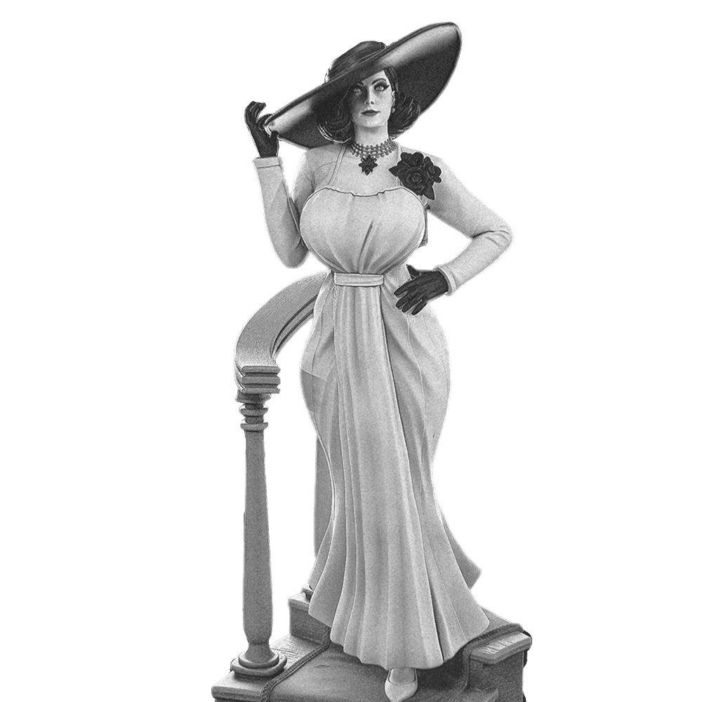 Alcina Dimitrescu B Figure 1:18 Miniature Figure Resin Model Kit Unpainted Plastic Model Kit A573