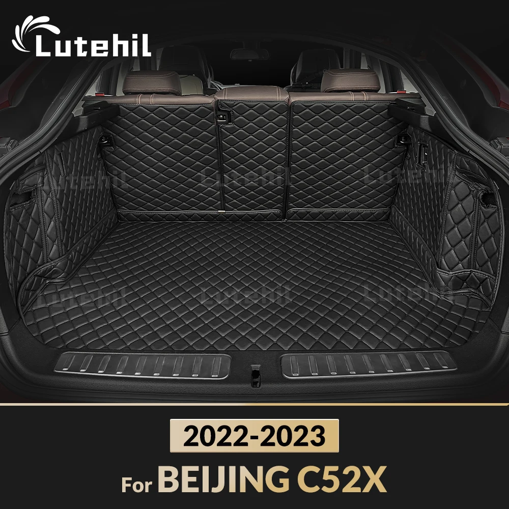 For BEIJING C52X 2022 2023 Auto Full Coverage Trunk Mat Lutehil Car Boot Cover Pad Cargo Liner Interior Accessories